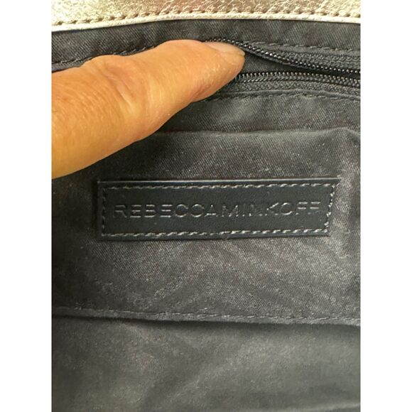 REBECCA MINKOFF Quilted Love Crossbody Bag Pink Metallic Small - Picture 10 of 10